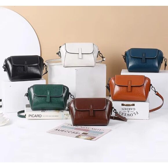 4251 Leather Mini Small Crossbody Shoulder Bag , Real Cow Leather Handbag